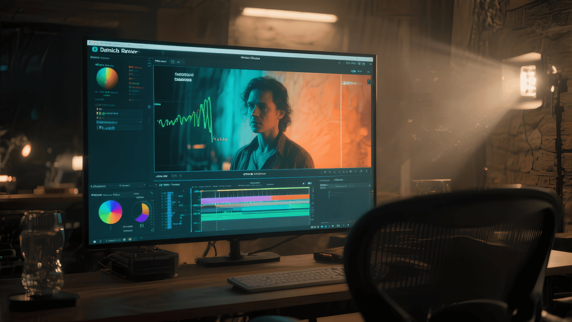 Professional color grading and AI-assisted editing by Zeid Alsayid in Dubai studio, showcasing affordable yet high-end production quality.